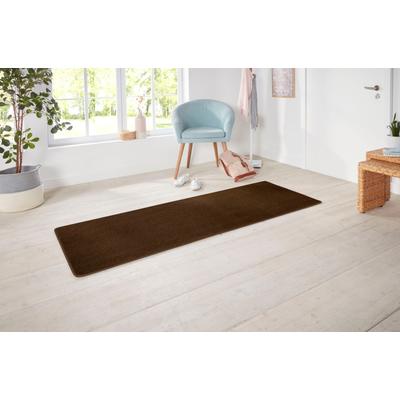Teppich HANSE HOME "Shashi" Gr. 11, braun, B:80cm H:8,5mm L:200cm, Kunstfaser, Teppiche, Kurzflor, Unifarben, Läufer, weich, Esszimmer, Kinderzimmer, Flur Image