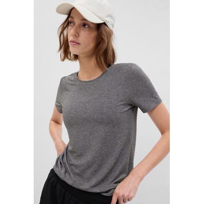 Gap Womens Grey Breathe Short Sleeve Crew Neck T-Shirt - Grey