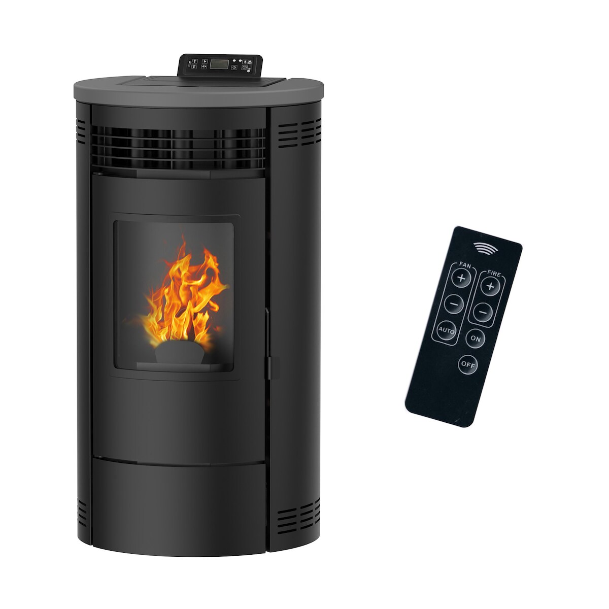 Luft-Pelletofen Flavia 9,5 kW Sannover Schwarz Image