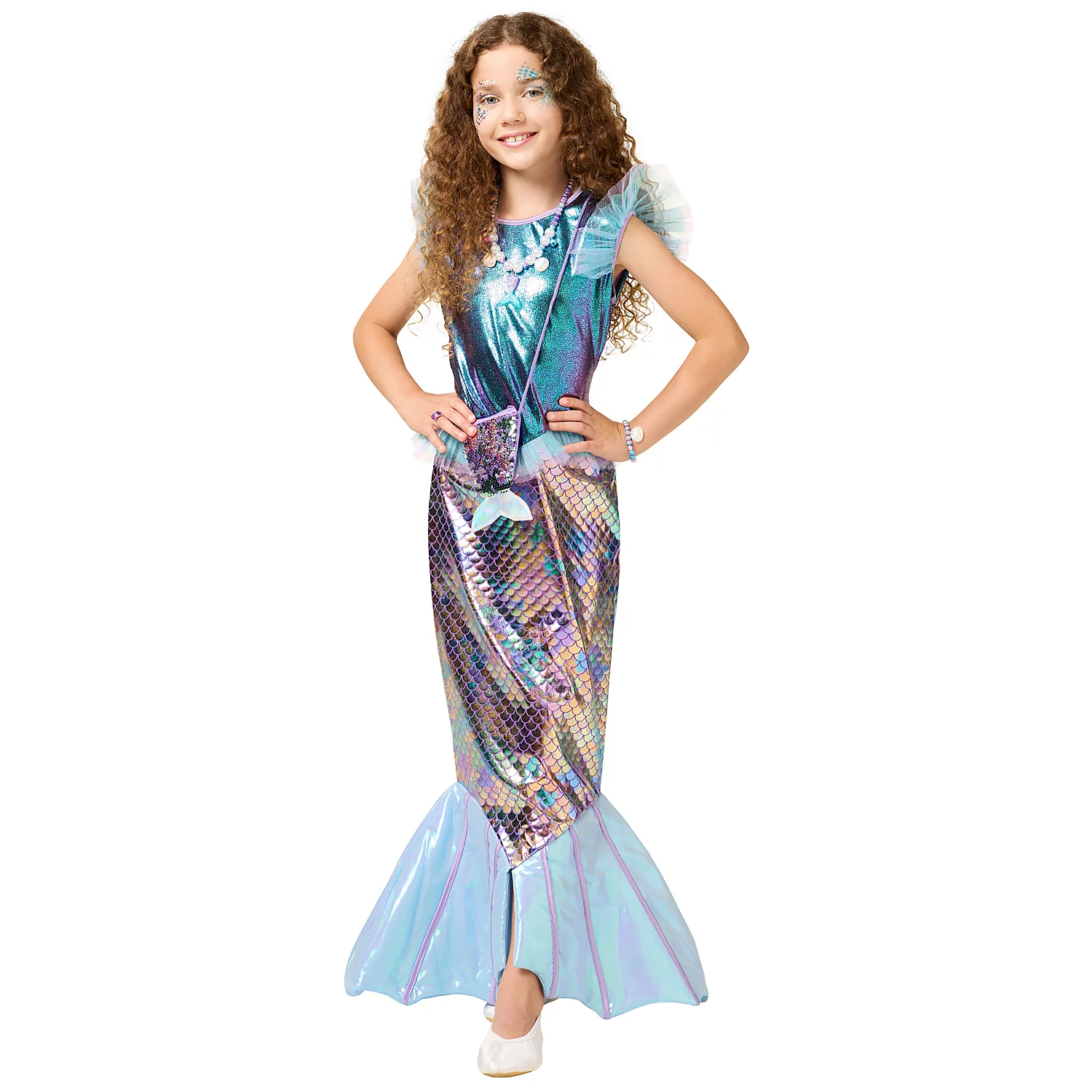 Kinderkleid Kleine Nixe, lila/blau Image