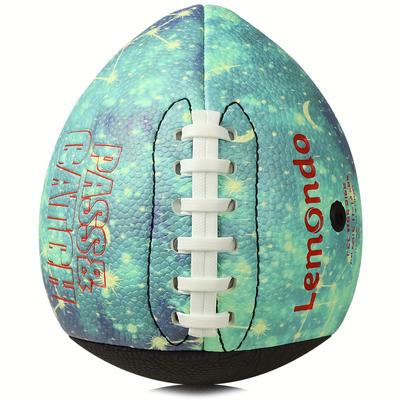 TEMU Glow In The Dark Pu Football For Solo Training, Pass And Catch Practice Ball With Flight Path Visual, Official Size 3, Skill Improvement Equipment For Football Players