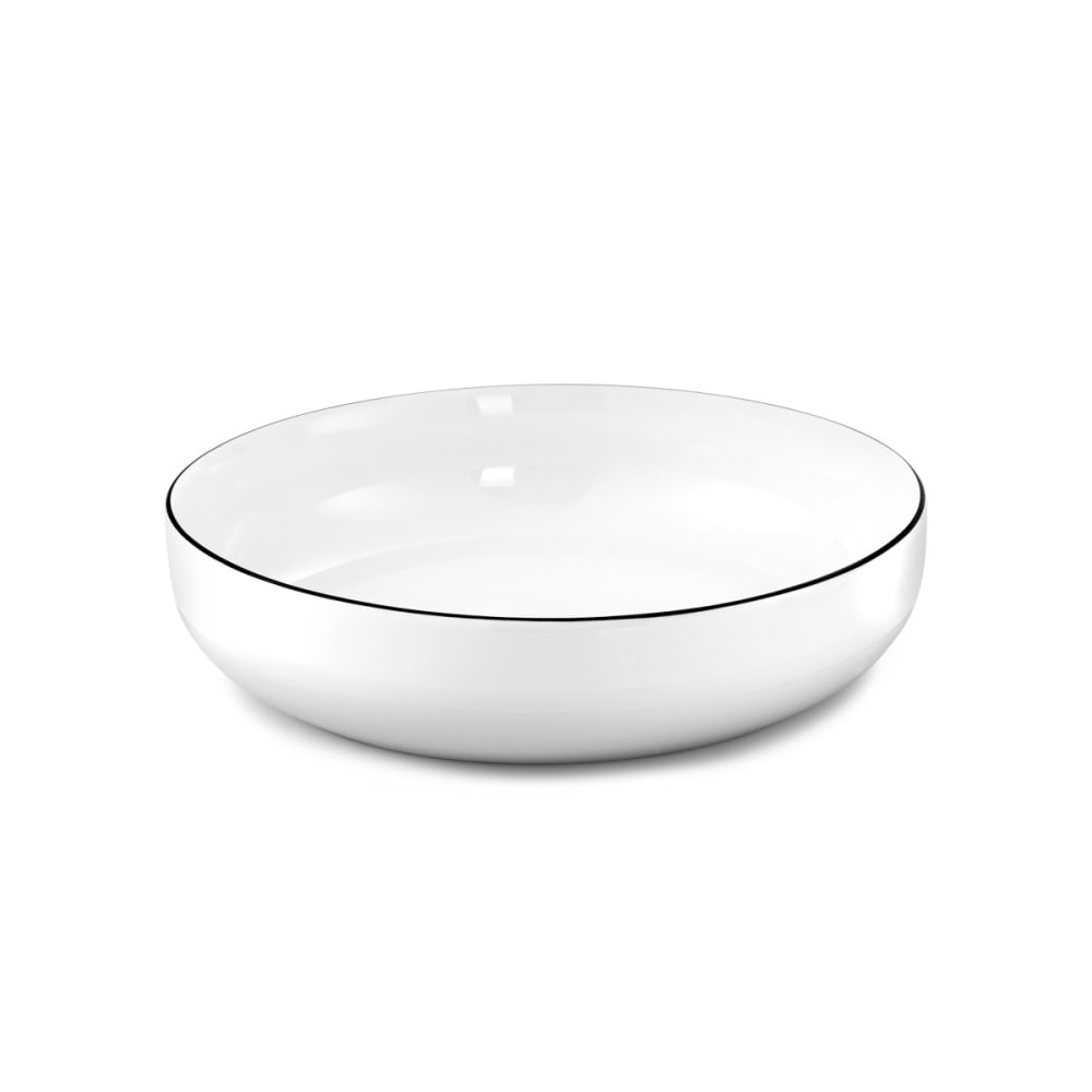 Piatto di insalata e pasta (x6) in porcellana nero