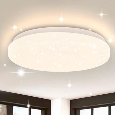 Deckenlampe Led Deckenleuchte Schlafzimmer - 15W Schlafzimmerlampe Sternenhimmel Warmweiß 21cm Image