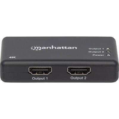 Techly - Manhattan 207669 2 Port HDMI-Splitter 4096 x 2160 Pixel Schwarz