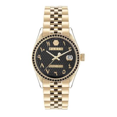 Philipp Plein Date Superlative Gold Damen Armbanduhr PWYAA0923