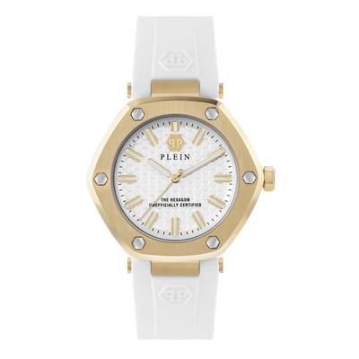 Philipp Plein The Hexagon Weiß Damen Armbanduhr PW1BA0123