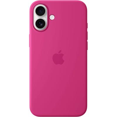 APPLE Smartphone-Hülle "iPhone 16 Plus Silikon Case mit MagSafe" Hüllen Gr. Apple iPhone 16 Plus, pink (fuchsia)