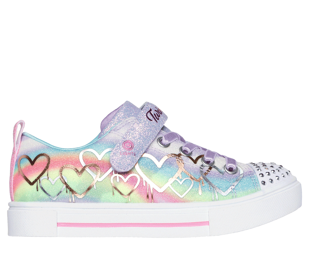 Skechers Girl's Twinkle Toes: Twinkle Sparks - Ombre Love Sneaker | Size 10.5 | Lavender | Synthetic/Textile