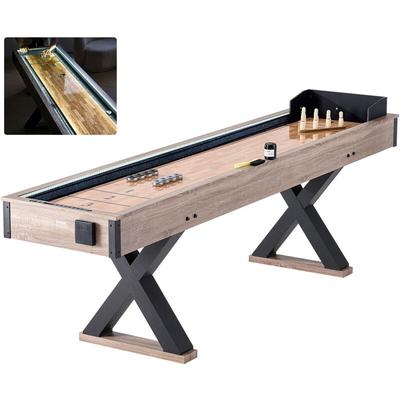 Vevor - Shuffleboard-Tisch, 9 Fuß langes Shuffleboard mit LED-Beleuchtung für das