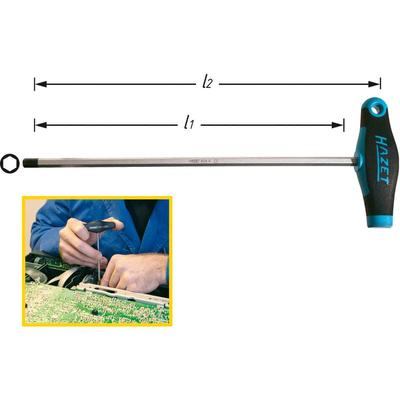 Hazet - Schraubendreher ∙ mit T-Griff 828-2.5 ∙ Innen Sechskant Profil ∙ sw 2,5 mm