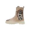 Stiefelette DOGO "Gisele Schnürstiefel Boots Heart Cat Damen Stiefeletten", Damen, Gr. 38, Normalschaft, braun, Lederimitat, Schuhe, Vegan