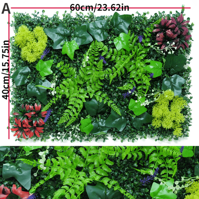 TEMU Artificial Greenery Wall, 3d Plant Wall Panel, Battery-free, , For Home, Kitchen, Wedding, Engagement, Plastic Material, Image