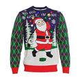 brutto maglione di natale maglioni da uomo babbo natale maglia stampa pullover maglione capodanno maglione esterno quotidiano manica lunga girocollo verde autunno inverno s m ls