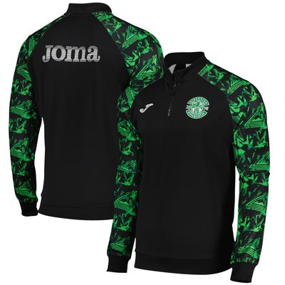 Hibernian Joma Trainer Trainingsoberteil - Schwarz/Grün Image