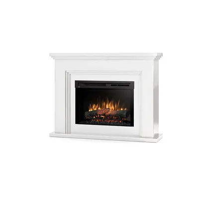 OutInFire ARDILA – Freistehender elektrischer LED-Kamin – 26 Zoll – glänzendes Weiß – 118 x 90,8 x 31,5 Image