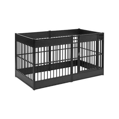 RYPetmia 6-Panel Indoor & Outdoor Foldable Heavy Duty Dog & Cat Exercise Pen, 31.5-in, Black