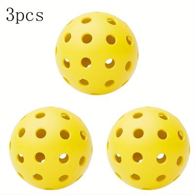 TEMU Usapa Approved Pickleball Balls - High-elasticity Yellow Pickleballs, 3-16 Pack, 40-hole Design, Durable Polypropylene Tournament Play Balls With Mesh Carrying Bag