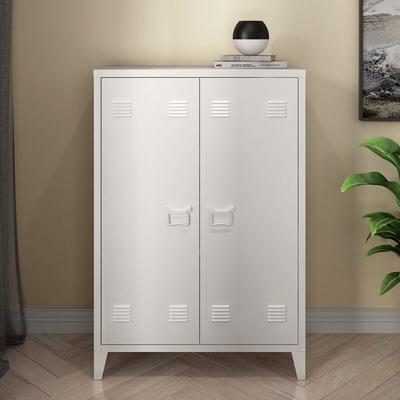 Metallschrank Oripää 110x75x33 cm Weiß [en.casa] Image