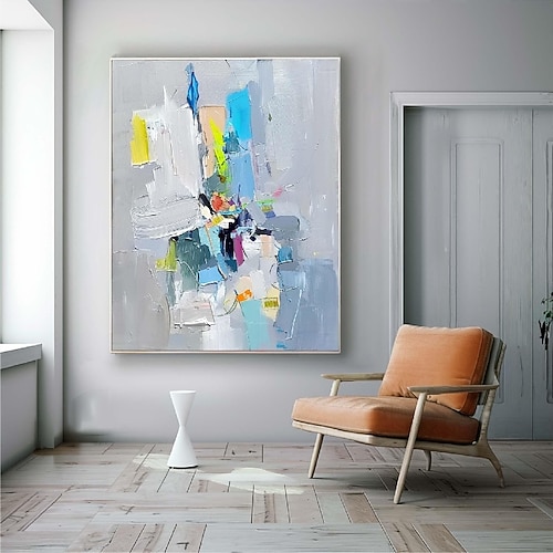 abstrakte Malerei handgemachte moderne bunte Pattle Knife Ölgemälde handgemalte Wandkunst abstrakte Gemälde auf Leinwand Acryl Meer Ölgemälde Wandkunst Ozean Fine Art Ölgemälde für Schlafzimmer Kunst Image