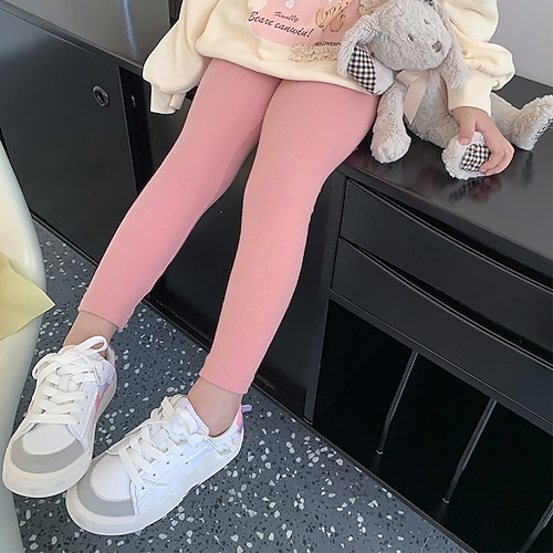 kinderkleidung Mädchen Gamaschen Feste Farbe Täglich Schulanfang 4-12 Jahre Frühling Schwarz Rosa Marineblau Image