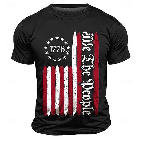 US Amerika 250 Jahre Jubiläum Veteranentag Männer Patriot Patriotic Veteran Amerikanische US-Flagge Patriotic T-Shirt Kurzarm T-Shirt 3D Druck Rundhals Shirt Täglicher Athleisure Sport Outdoor Image