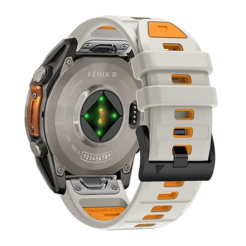 Uhrenarmband für Garmin Fenix 8 47mm 51mm 7X 6 6X Pro Epix Pro Instinct 2X Approach S70 S62 S60 Forerunner 955 945 Epix Marq Descent Quatix 22mm 26mm Silikon Ersatz Gurt Quick Fit Verstellbar Image