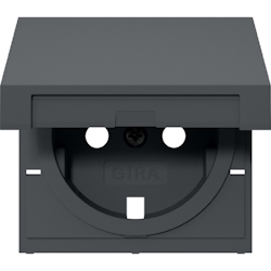 Gira Abdeckung Ersatzteil System 55 anthrazit mit Klappdeckel Image