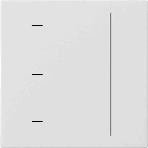 Gira System 3000 Bedienelement, 1f, reinweiß, geeignet für Dimmeinsatz, glänzend, 536503 Image