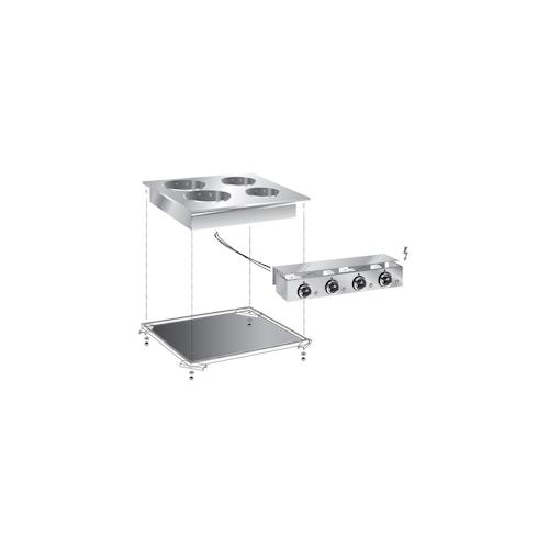 Gastro-Inox Mareno Drop-In Elektroherd 4 Kochplatten, 60Cm Mit Anschlusskasten