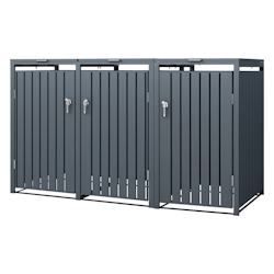 ML-Design Mülltonnenbox Müllbox Mülltonnenhaus Mülltonnenverkleidung für 3 Mülltonnen 240L Image