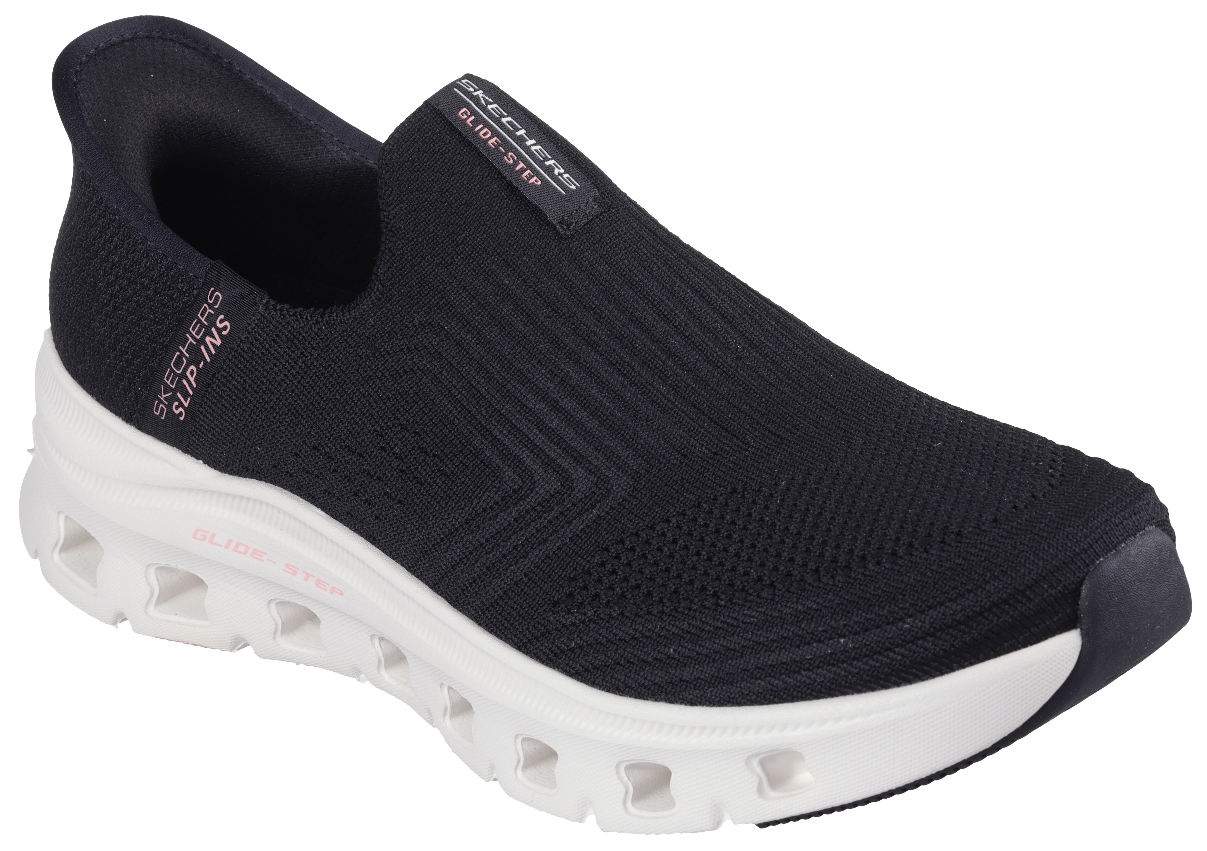 Slip-On Sneaker SKECHERS "GLIDE-STEP PRO-EVERYDAY CITIZEN", Damen, Gr. 35, schwarz, Textil, Schuhe, Slipper, Freizeitschuh, Halbschuh in veganer Verarbeitung