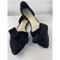 Nine West Shoes | Nine West Bow Shoes Flats Size 9 M Black Suede Leather Cut Out Flats | Color: Black | Size: 9