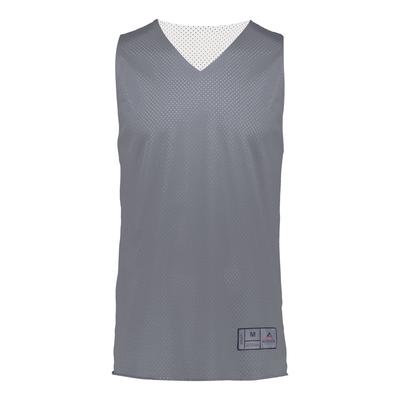 Augusta Sportswear 162 Youth Tricot Mesh Reversible 2.0 Jersey in Graphite Grey size Medium | Polyester
