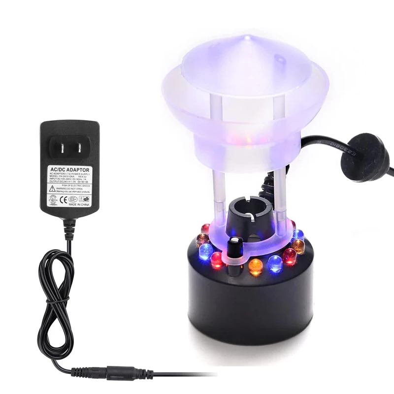 Halloween Party Nebelhersteller, 12 LEDs Fogger Wasserbrunnen Teich Fogger Maschine Zerstäuber Luftbefeuchter mit wasserdichtem Rahmen Image