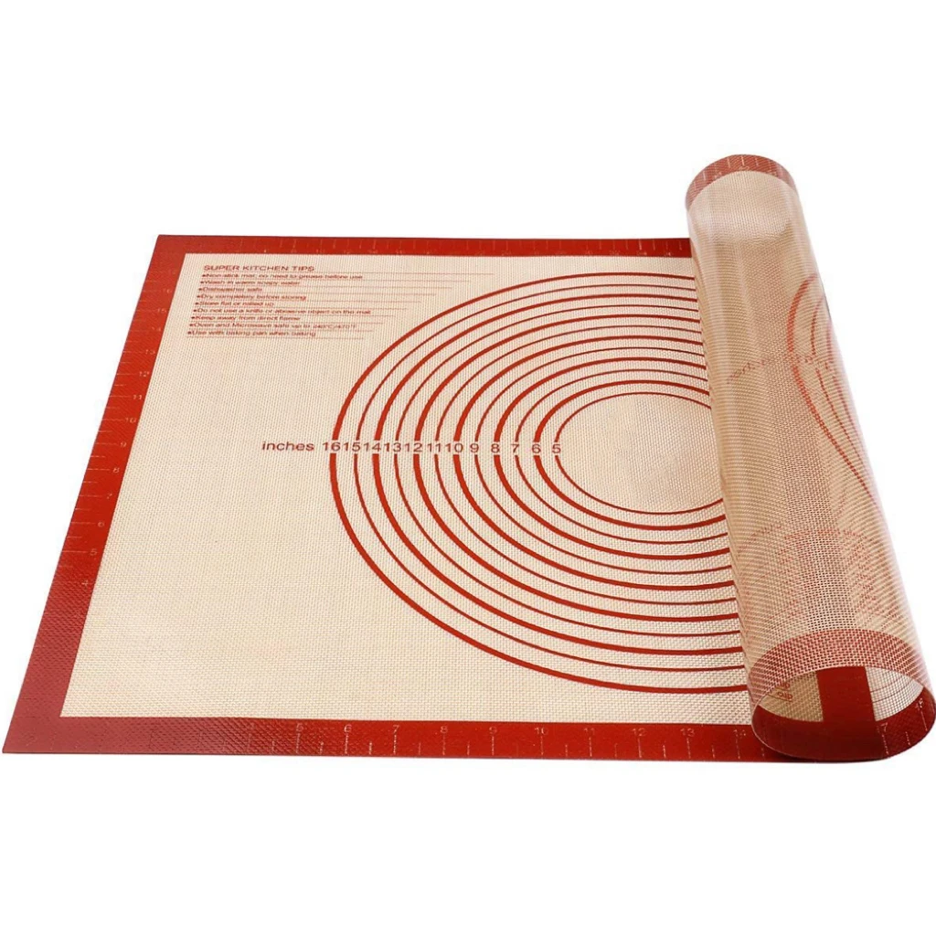 Extra große 28-Zoll-Silikon-Backmatten mit Messungen Silikon-Back matten rutsch feste Backform-Backwerk zeuge
