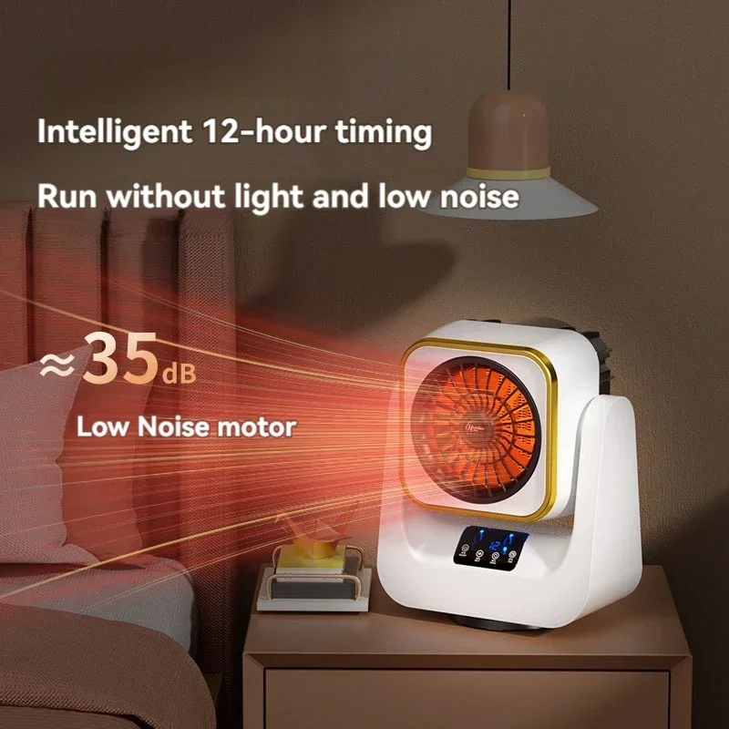 Mini-Elektroheizung für Zuhause und Schlafzimmer, kleine tragbare Wärmeflasche mit Kippschutz und Überhitzungsschutz Image