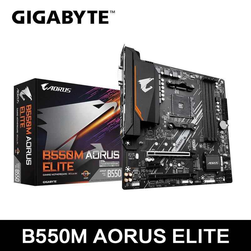 GIGABYTE Neue B550M AORUS ELITE Motherboard Micro-ATX Sockel AM4 Für Ryzen 5000 4000 3000 Serie CPU Dual Kanal DDR4 SATA3 M.2 Image
