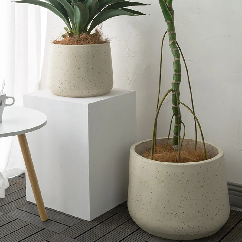 Beton Großer Blumentopf Silikonform Zementpflanze Gartenarbeit Topf Topfform Blumentopf Silikonformen einfacher europäischer Stil Image