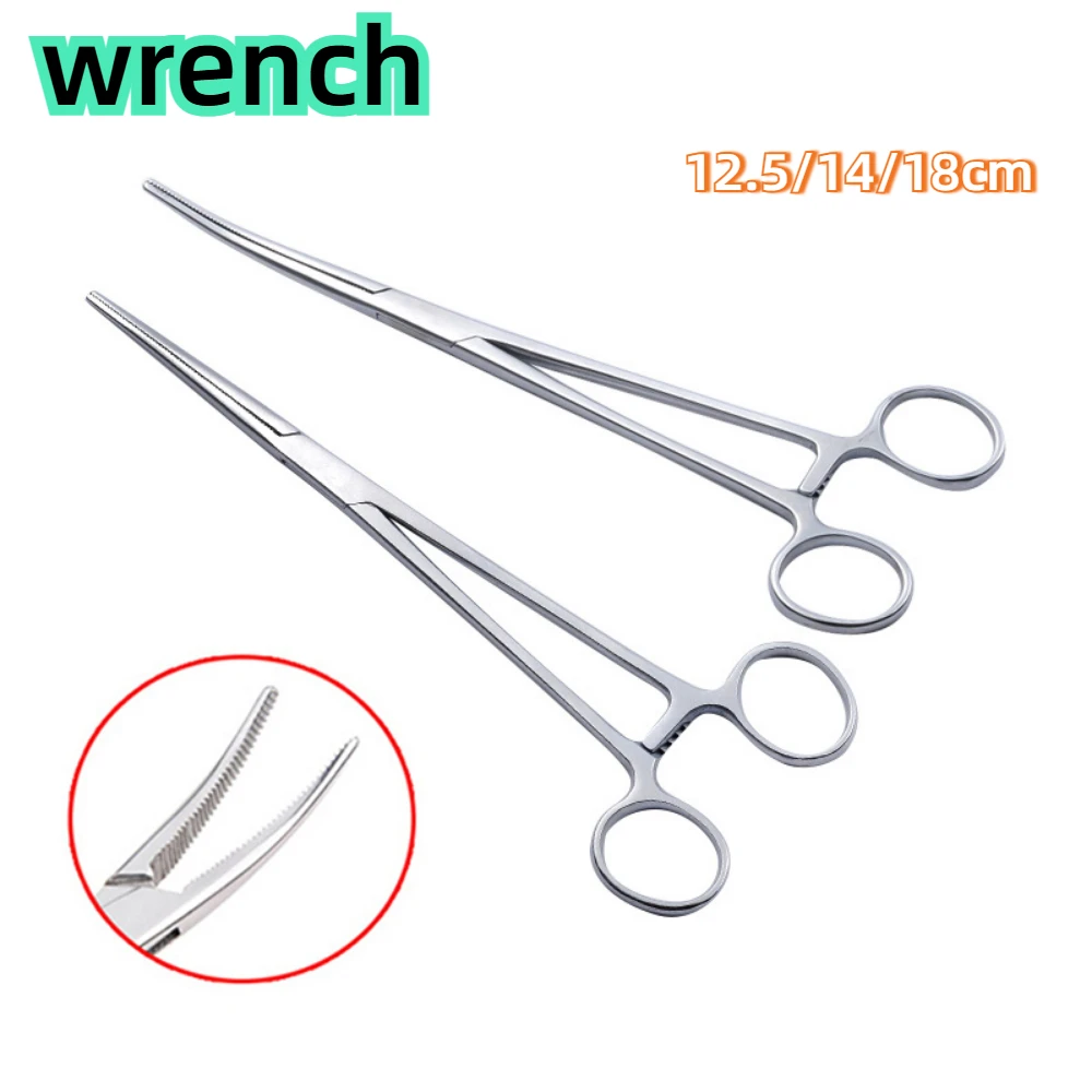 Edelstahl-Verriegelungszange, arterielle chirurgische Clips, gebogene gerade Angelhakenzange, blutstillende Zange, Handwerkzeuge Image