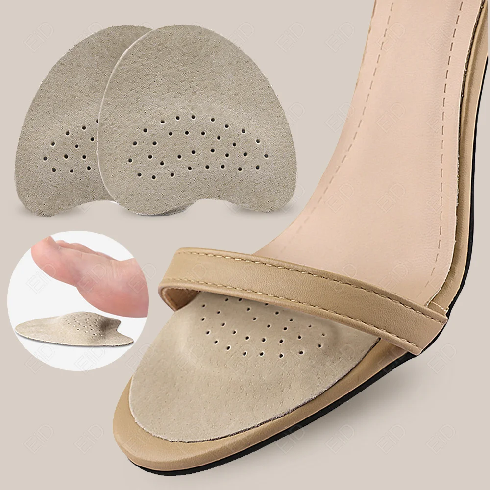 Leder Vorfuß polster für Frauen High Heels Sandalen Anti-Rutsch-Schuh aufkleber Schmerz linderung Einsatz Einlegesohlen für Schuhe Männer Zehen polster Image