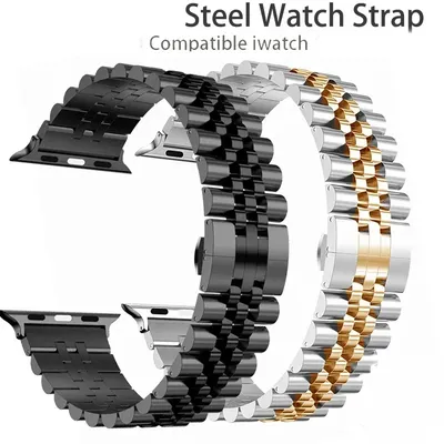Für IWatch Ultra 2 49 mm 45 mm 44 mm 42 mm 41 mm 40 mm 38 mm Edelstahl-Metall-Uhrenarmband für Apple Image