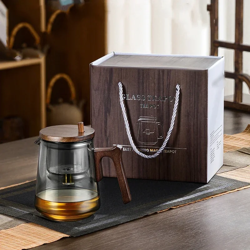 Glas-Teeset, Blumenteekannen mit Teesieb, transparentes Glas, hitzebeständige Teekanne, Büro, Zuhause, Teebereiter, Glas-Teekanne