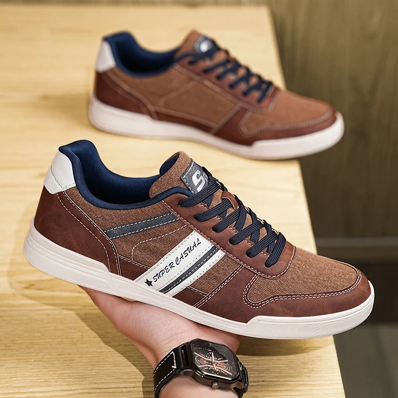 Männer Schuhe Neue 2024 Wohnungen Walking Leder Casual Schuhe Männer Barfuß Breite Zehen Casual Turnschuhe Große Größe 47 48
