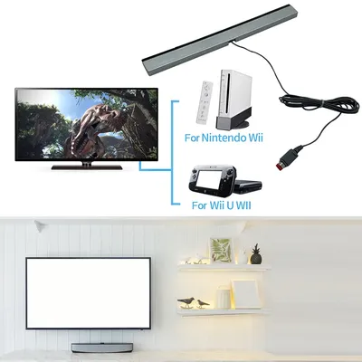 Kabel gebundene Bewegungs sensor leiste für Wii Wii U Konsolen empfänger für Nintendo Wii Ir Signal Ray Wave Sensor Streifen USB Plug Game Accessoires