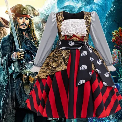 Mädchen Piraten kleid Kapitän Jack Pirat Rollenspiel Cosplay Kostüme Halloween Geburtstags feier Image