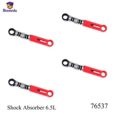 4 Stück/8 Stück MOC High-Tech-Teile, rote Stoßdämpfer-Aufhängungsfeder-Bausteine, kompatibel mit LEGOed 76537 731c04 Image
