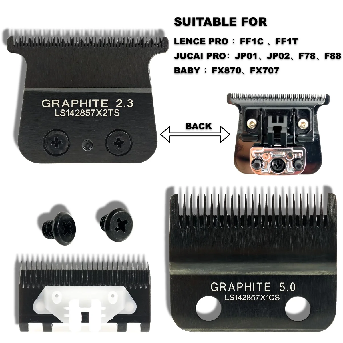 Original ersatz klinge für lence pro ff1c ff1t fx870/707 clipper profession elles trimmer rasierer schneide messer kopf zubehör Image