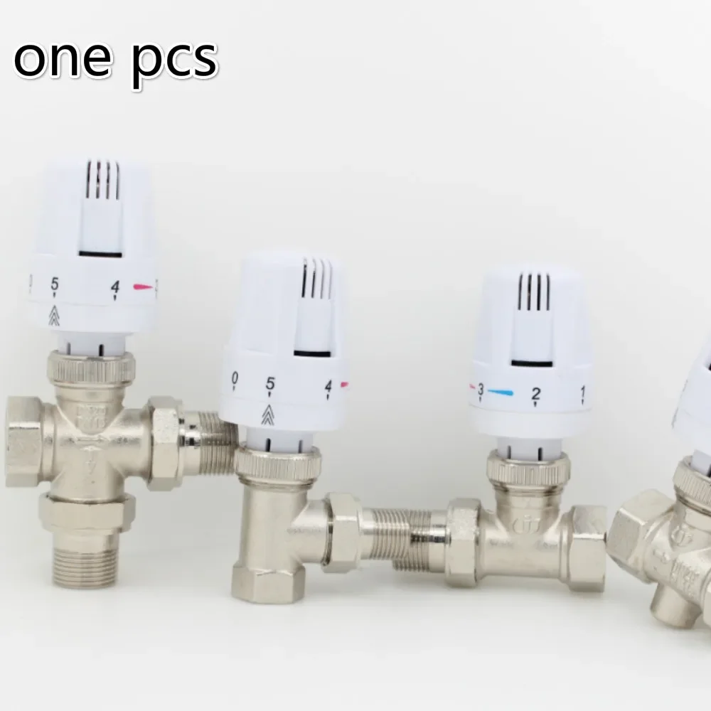 Thermostat-Heizkörpersteuerung Thermostatisches Heizkörperventil Messingventil Thermostatischer Heizkörperkopf DN15 DN20 DN25 Image