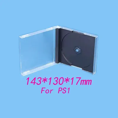 Hochwertige CD-Verpackungsbox aus Kunststoff für PS1-Spielbox, Aufbewahrungsbox mit einer Scheibe, Image
