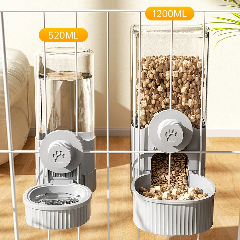 Anzug Haustier Hängen Wasser Dispenser Katze Automatische Feeder Hund Hängen Käfig Trinkwasser und Essen Liefert Katze Schüssel Hundefutternapf Image